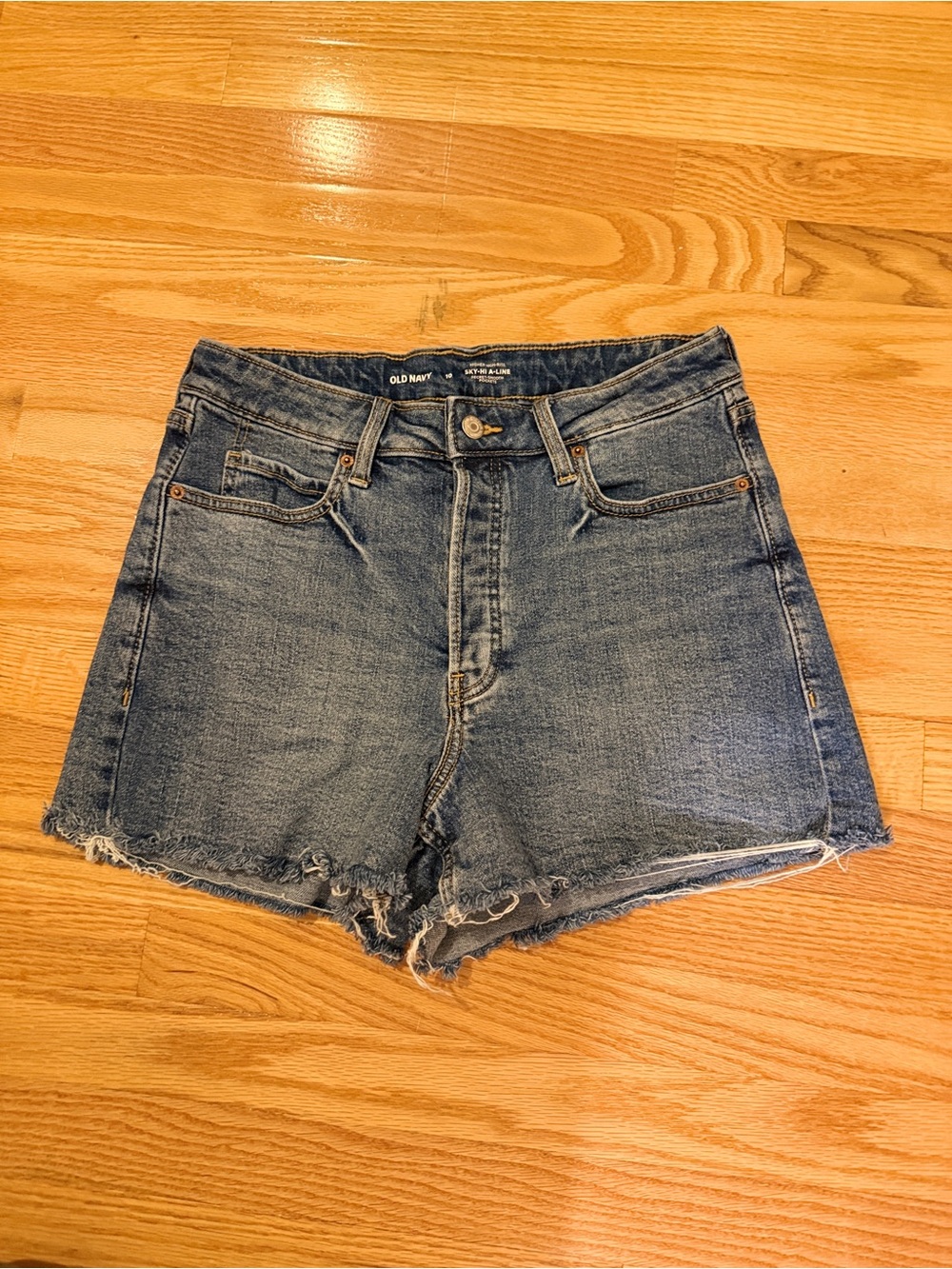 Higher High-Rise Sky-Hi A-Line Jean Shorts